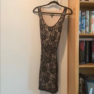 Express medium nude/lace dress